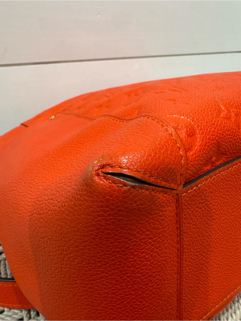 Louis Vuitton orange Bagatelle Monogram Empreinte Leather Hobo bag - Picture 8 of 16